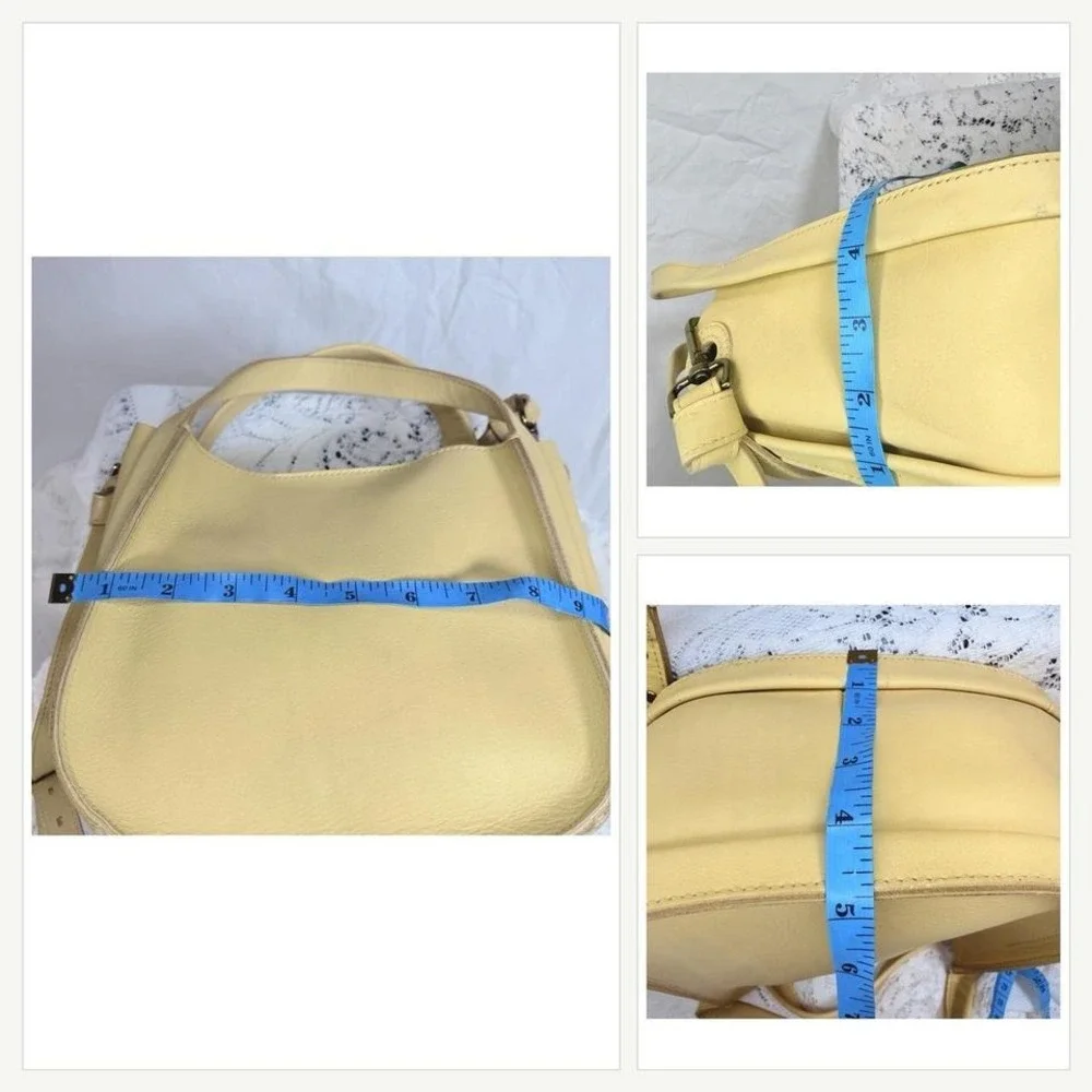 Madewell Yellow Leather Mini Crossbody Bucket Bag